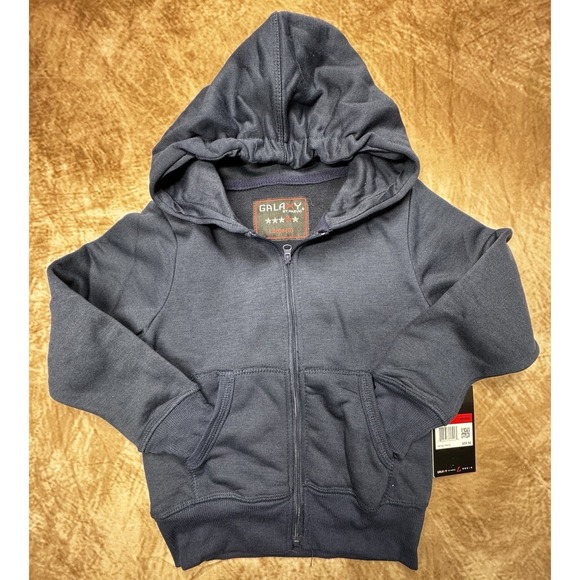 Galaxy Gold Products Other - Galaxy Boys Youth Navy Blue Full Zip Hoodie Sweatshirt Large 6 NWT